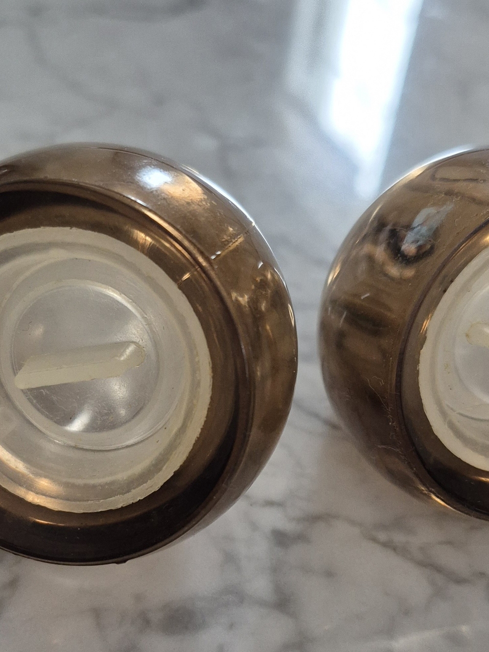 Vintage 1970's Lucite Salt & Pepper Shakers - Picture 2 of 6